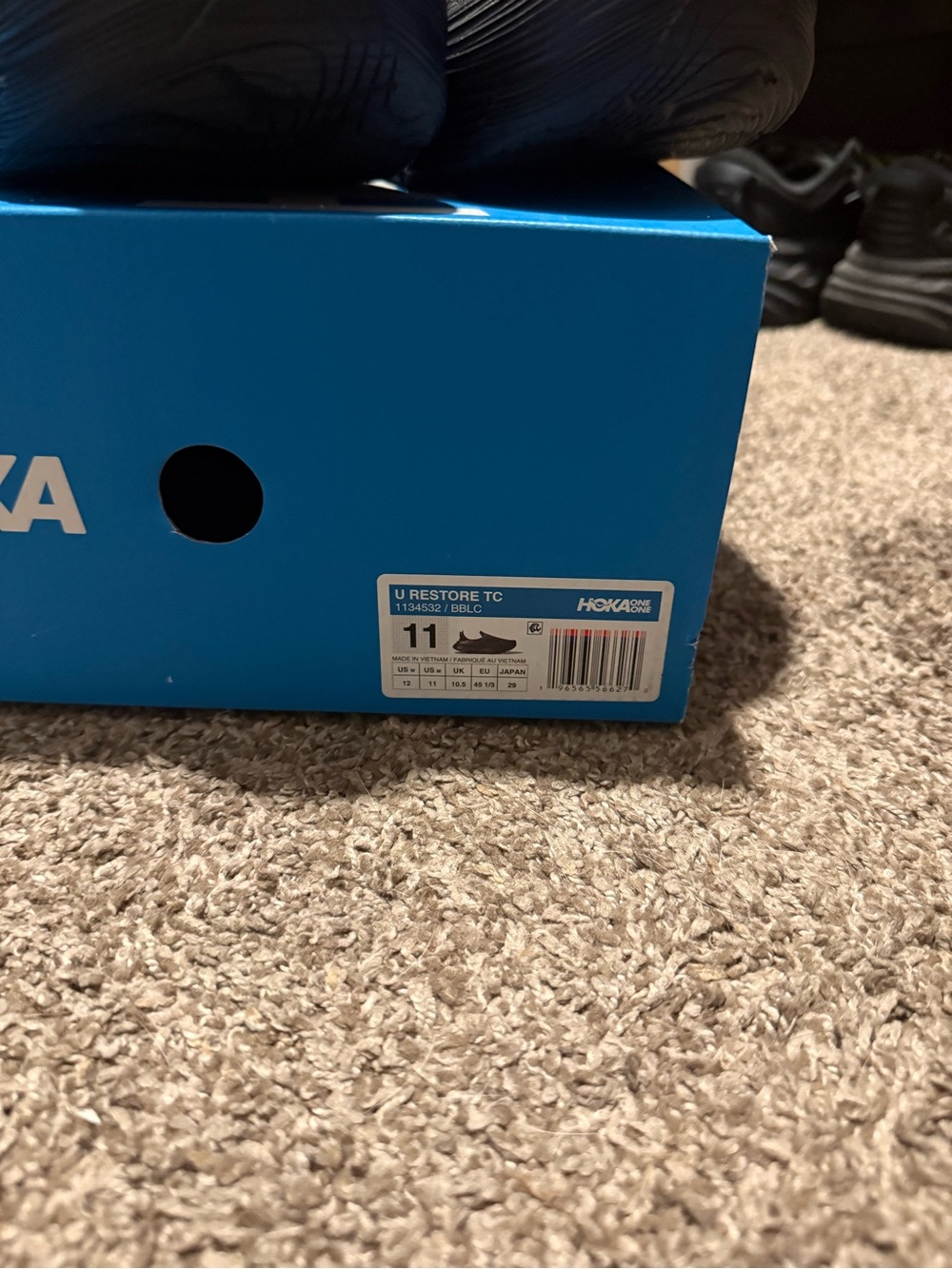 Hoka Men's Black Slip-On Knit Running Shoes - Picture 3 of 4